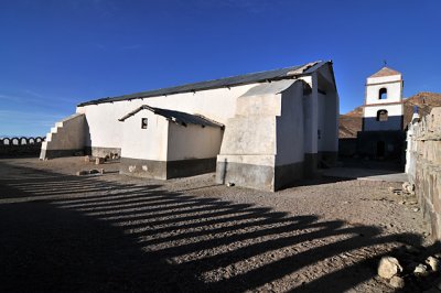 Iglesia San Juan Bautista in Tahua on the northern shore of the Salar de Uyuni.