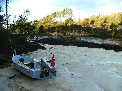 Viking Rover Waiting for the Tide at Nesse Beach Bergfjord Linds