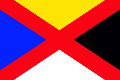 The Flag of Yuan Shikai's Great Chinese Empire- Five Races (Tribes) Under One Union