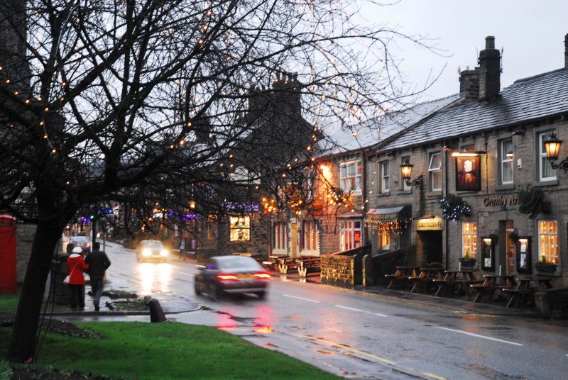 Main street in Uppermil christmas 2009