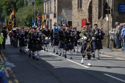 The Start of the Yanks are coming to town parade in Uppermill, Saddleworth