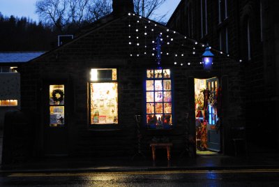 The little bookshop in Uppermill christmas 2009