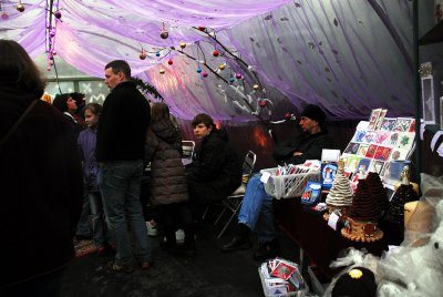Inside one of The Tunnels at The Christmas Fair