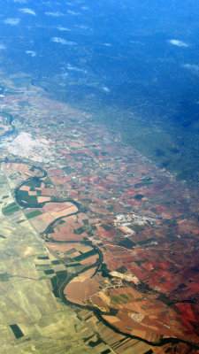 View From Plane coming Home From Malaga Airport of Spain