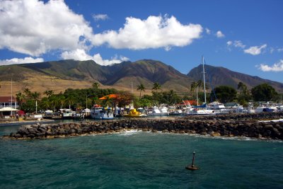 Lahaina harbor from the water