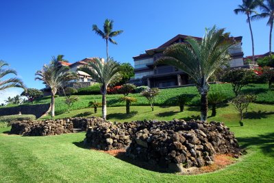 stone ruins and condos