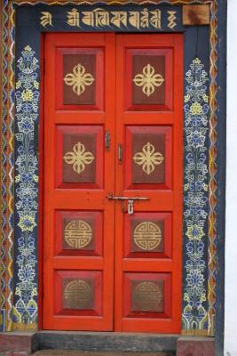 decorated door