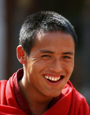 smiling monk