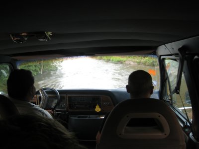 Crossing a river in a 1983 Ford Econoline