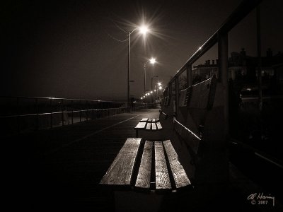 Nighttime on the boardwalk