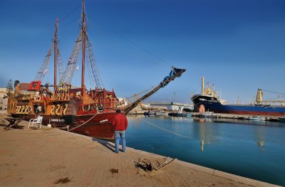 Pirate ship Sousse Harbour