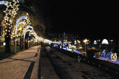 Funchal Marina Christmas lights
