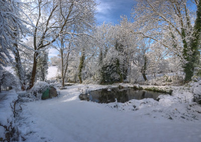 View from the footpath linking Northside with Southside, Steeple Aston
