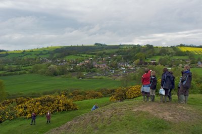 View from Castle Hill to Brailes Hill