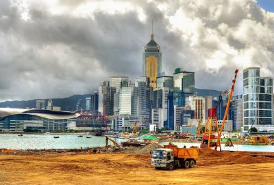 Land reclamation Hong Kong Island