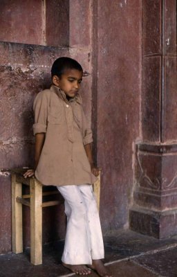 Young Boy - Red Palace, India