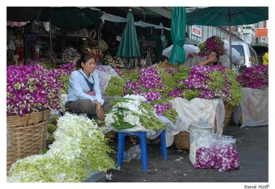 Marché aux fleurs Bangkok.