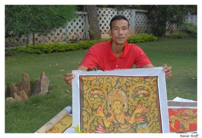 Artiste peintre sur soie