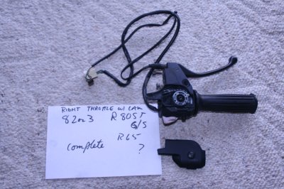 83 Airhead   Throttle and switch- $100