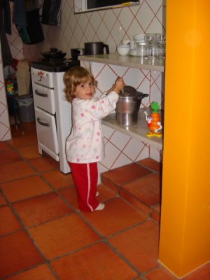 Bagunando na cozinha