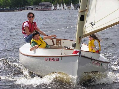 Our daughter and 2 grandkids sailing