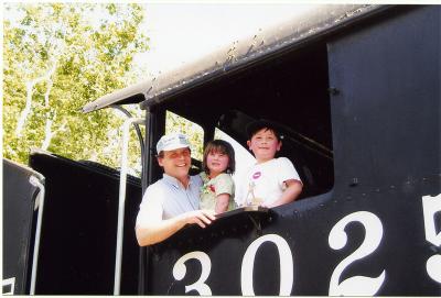 This was an amazing train in a museum.  They had a great time on this trip.