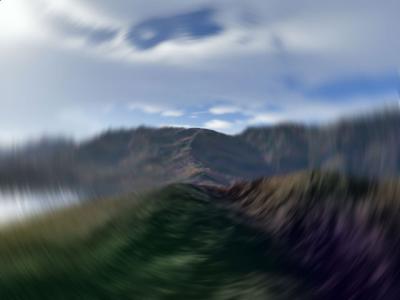 Spiral Blur on a Terragen image