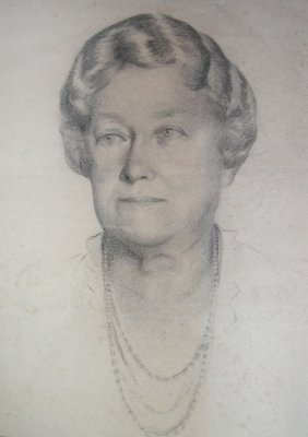 A charcoal sketch of my Grandmother.