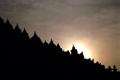 Borobudur at dawn, Java