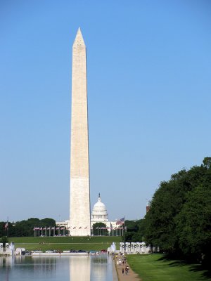 Washington Monument & the Capitol Bldg