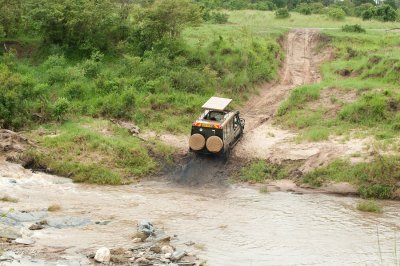 Car getting stuck in the mud - Step one