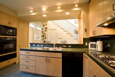 Kitchen facing bar