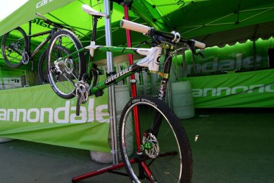 A 16.5 lb mountain bike from Cannondale