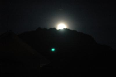Andes moon rise