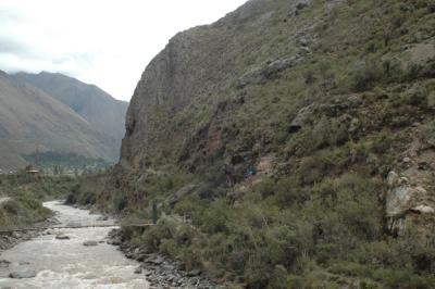Urobamba river and the beginning of the Inca Trail to Machu Picchu