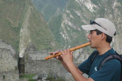 Francis, our guide, demonstrates the power of sound