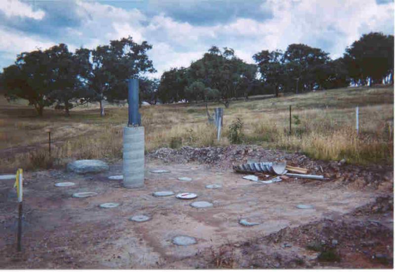 Pier footings and metal top pier