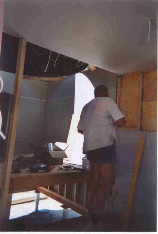 Sheeting up the inside