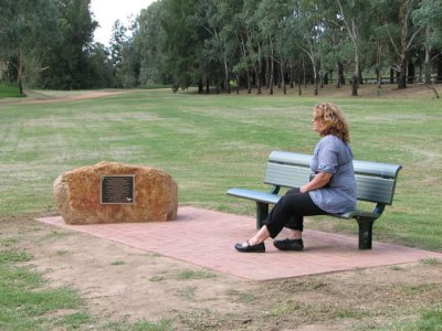 Sarah's Memorial bench at Dubbo NSW
