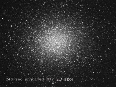 4 min unguided image of Omega Centauri with NJP mount