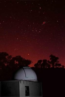 Orion at  dawn over Mt Campbell Observatory