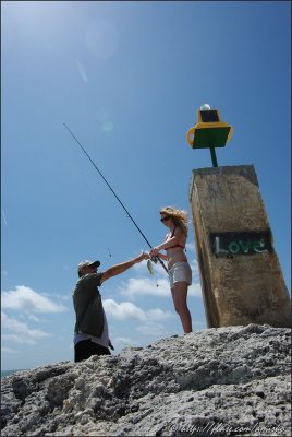 At the beach