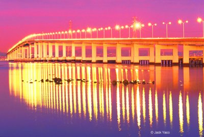 San Mateo - Hayward Bridge twilight