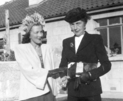 1947: Dublin, Ireland.  Mom with her mother, Veronica. 