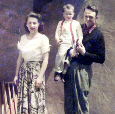 1951: Springfield,  MA. With Mom and Dad.