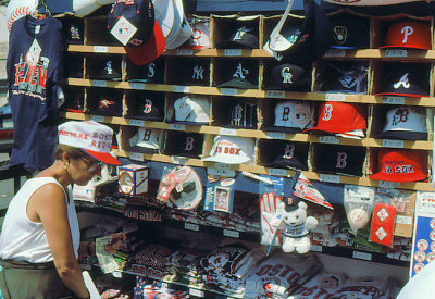 Vendor outside the park. 