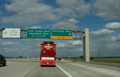 Community Coffee Trolley & A Texas Sky