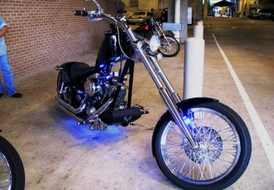 Blue Lights - Motorcycle 