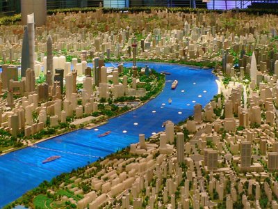 Shanghai City model at the Urban Planning Exhibition