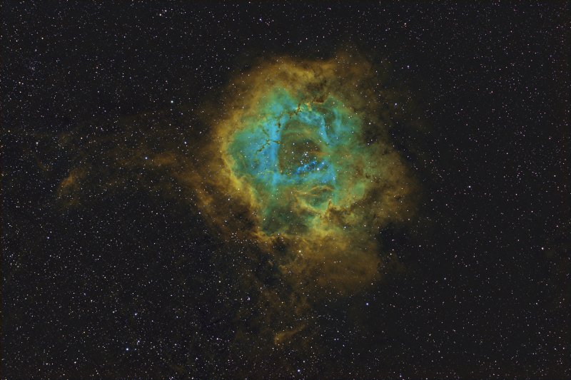 Rosette Nebula HST palette